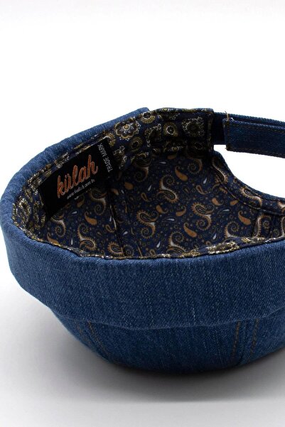 Külah Kadın Kot Şapka Denim Sipersiz Cap