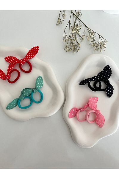 baume clothes Girl's 4 Pairs Ribbon Figured Tie Buckle Model 2