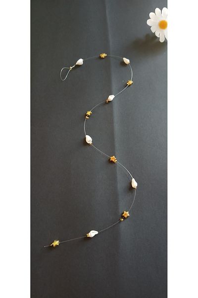 tutu tasarım alaçatı Hair Bead Seashell and Star Figured Hair Accessory