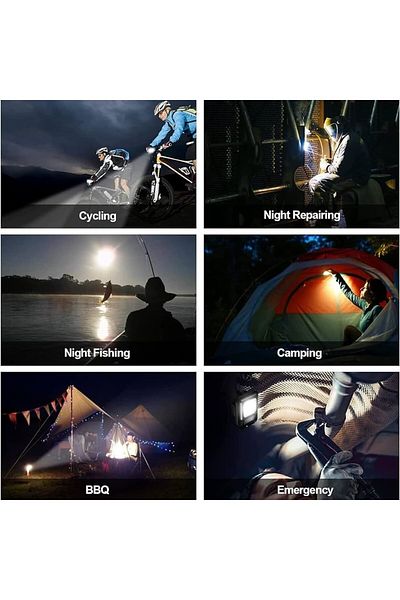 KARAKER Rechargeable LED Flashlight with Magnetic Base, Flashlight Tripod and Keychain