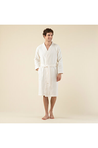 Chakra Ανδρικό Μπουρνούζι Λευκό - Κομψό