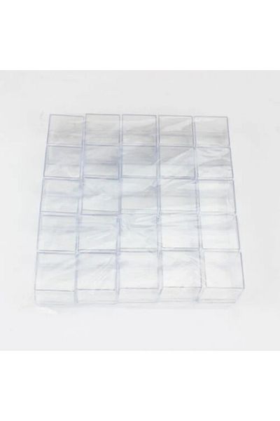 Manos Expertas Transparent Box Mica Box 50 Pieces Transparent Plexiglass Square Box Models in 4.5X4.5X4.5 cm Dimensions
