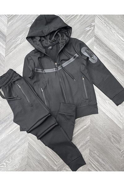 ESKİŞEHİR YUMURCAK Boy's Diver Fabric Hooded Tracksuit Set