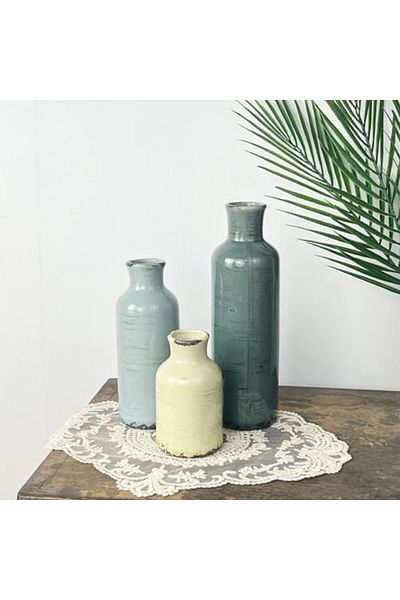 Generic Ceramic vase 3 Piece Set, Small Flower vase for Home Decoration, Modern Farmhouse Decoration