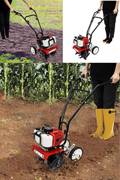 SUPERTURBO Germany 20HPX Motor Çelik Şanzıman Benzinli Ot Çalı Biçme Tekerlekli Mini Çapalama Toprak Çapası