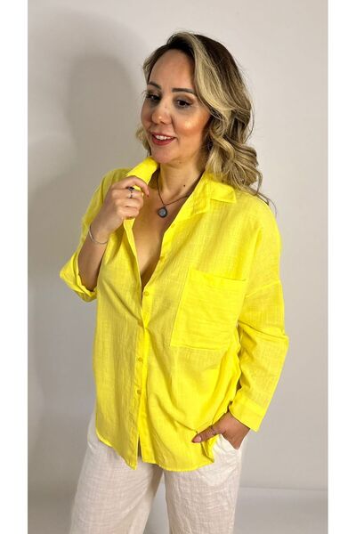 HT Boutique Keten Karışımlı Gömlek