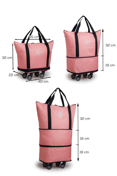 Bambus Home İki Körüklü Demonte Sessiz Tekerlekli Valiz/Çanta/Bavul