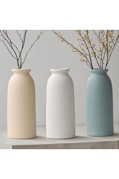 Generic Ceramic Vase Set of 3, Modern Farmhouse Decor for Living Room, Dining Table Centerpieces, Bookshelf,