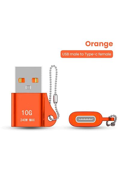 Choice محول بيانات USB 3.1 ذكر إلى Type-C أنثى OTG برتقالي اللون لهاتف Samsung S20 Xiaomi Hu