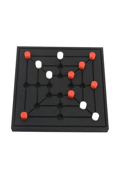 3D Brothers Twelve Men's Morris Popular Classic Strategy Game for Parent-Child Interactive Play