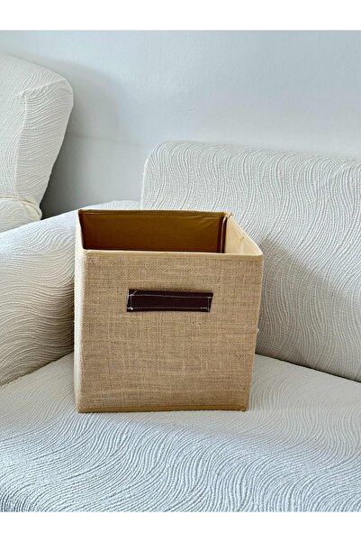 ELİTEA 2 li Kapaksız jüt Dolap içi Çamaşır Oyuncak Katlanır Saklama Kutusu Or...