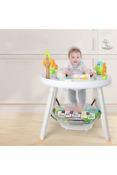KIKIBEBE 3-in-1 Happy Jumping Chair With Arc-shaped Bouncing Base & Shock Absorber – Grey