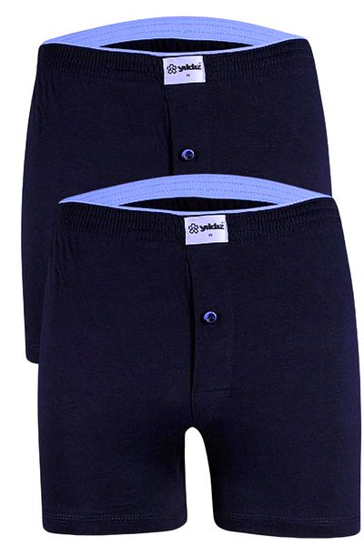 Fanilam Star Men's 100% βαμβακερό χτενισμένο μπόξερ 2 τεμαχίων - Άνετο ύφασμα που αναπνέει με κουμπιά