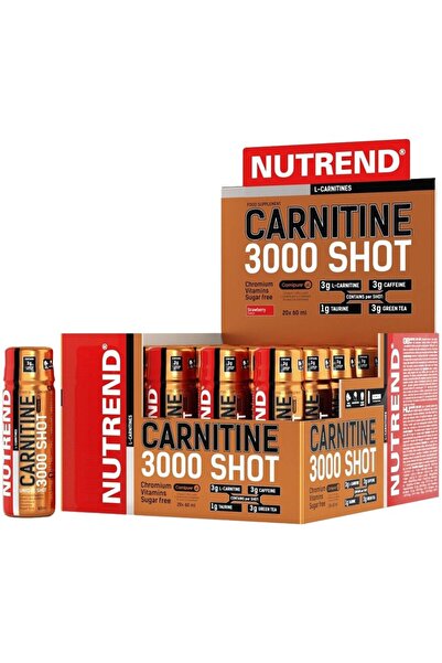 Nutrend L-carnitine 3000 Shot, Strawberry, 20 Shots X 60ml
