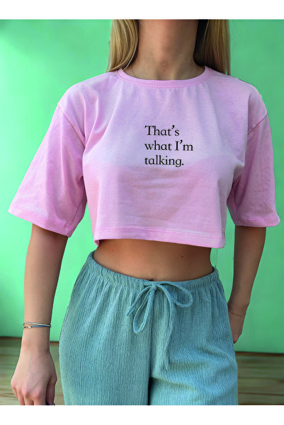 Club Space Astro Women's Oversize Crop T-Shirt – “That's What I'M Talking” Cl...