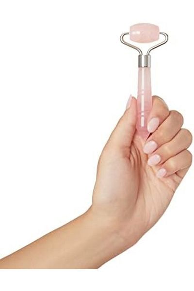 PlumBossom Plum Beauty Mini Rose Quartz Roller For Face - Improves Skin Tone And Blood Circulation