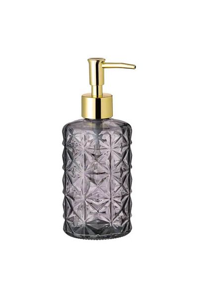 BREZIUM Liquid soap dispenser, transparent glass, BREZIUM