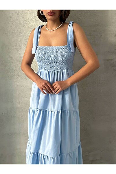 S&A Collectionn Rochie confortabilă pentru femei, cu bretele groase, cu gipessat până la genunchi