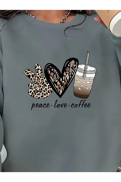 MODA Γυναικεία μακρυμάνικη μπλούζα με λαιμόκοψη με μοτίβο βισκόζης με δύο κλωστές
