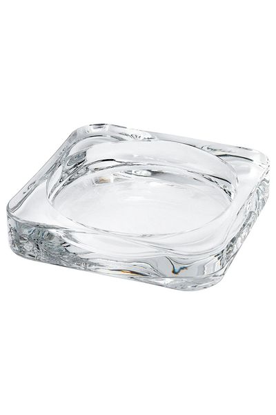 IKEA Glass Candle Plate, 10X10 cm 2 Pieces