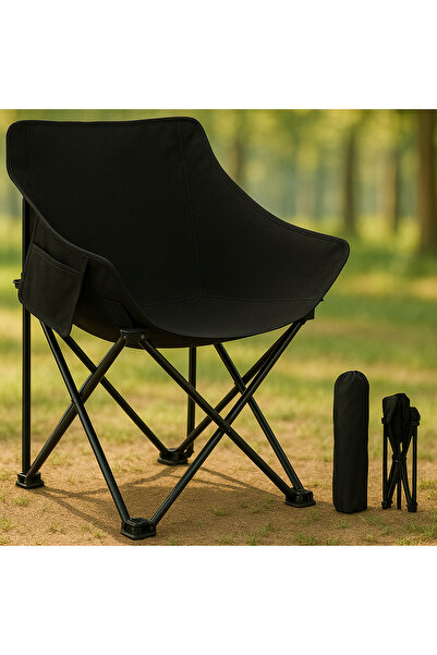 TnsAround Сгъваем стол за къмпинг и риболов TNS®, метална рамка, максимално т...