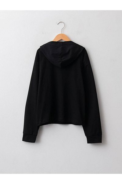 LC Waikiki Hooded Basic Long Sleeve Cotton Girl's T-Shirt (Old)