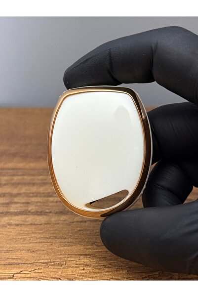 Luxe Aksesuarr Husă de protecție pentru chei din silicon cu 3 butoane compatibilă Ford Focus 2, Fiesta – acoperită cu nano – culoare albă