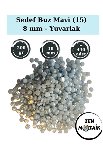 Zen Mozaik Sanatsal Mozaik Çalışmalarınız için Sedefli Yuvarlak Cam Mozaik Ta...