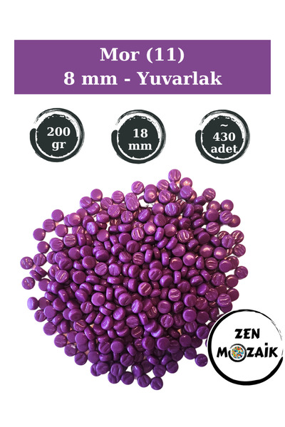 Zen Mozaik Sanatsal Mozaik Çalışmalarınız için Sedefli Yuvarlak Cam Mozaik Ta...