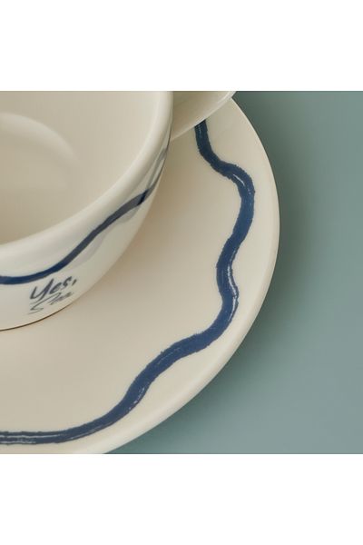 Bella Maison Marine Porcelain Set of 2 Teacups Blue (270 Cc)