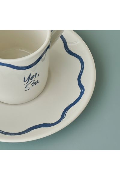 Bella Maison Marine Porcelain Set of 2 Coffee Cups Blue (90 Cc)