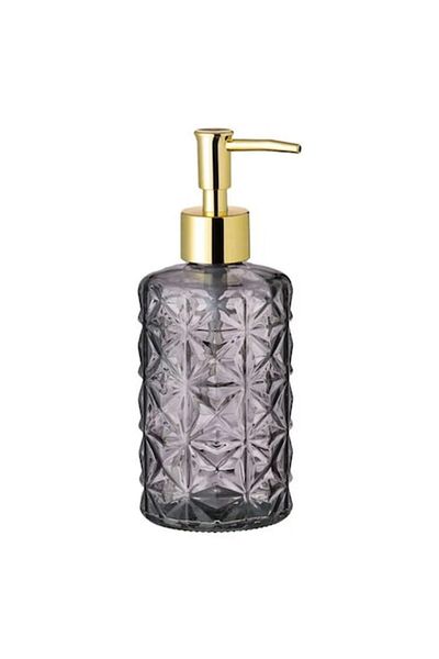BREZIUM Liquid soap dispenser, transparent glass, BREZIUM