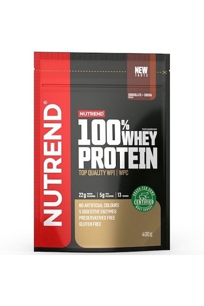Nutrend 100% Whey Protein, 400 G, Chocolate & Cocoa