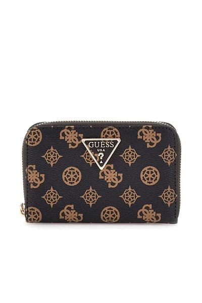 Guess Laurel Slg Medium Zı Γυναικείο Καφέ Πορτοφόλι Swpg8500140-mlo