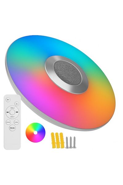 TnsAround Plafoniera Smart LED, 40W, Control prin Telefon/Telecomanda/Intrerupator, Bluetooth,RGB