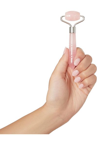 PlumBossom Plum Beauty Mini Rose Quartz Roller For Face - Improves Skin Tone And Blood Circulation