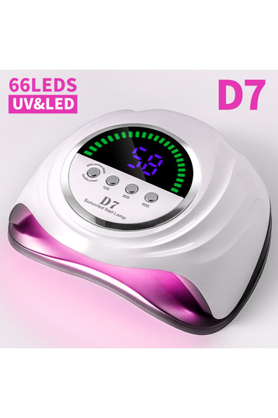 Choice US WHITE 208W UV 66LED Nail Lamp With Dynamic Display Design for UV Ge...