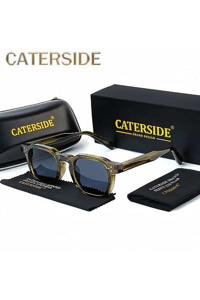 Orient Caterside Classic Vintage Fashion Glasses for Men & Women Retro Square Frame with Metal Temple