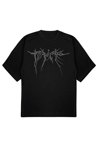 SVART WEAR Tricou GOTH TRIPPIE tricou supradimensionat negru
