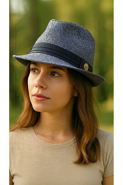LAGRANZE Women's Summer Straw Premium Jackson Fedora Hat