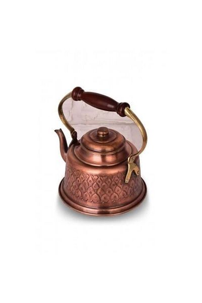 Tanemce Maraş Teapot Hand Embroidered Oxide Copper Teapot