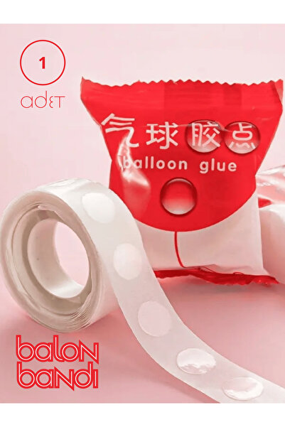 Mielibon Balon Yapıştırma Bandı | 1 Adet Şeffaf Noktalı Balon Yapıştırıcı