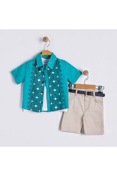 Bulut Baby Baby Boy-Child Summer, Holiday Shirt-T-Shirt-Shorts Set