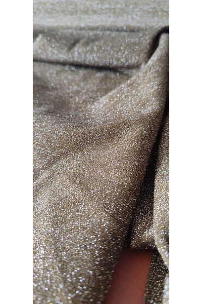 River Fabrics Lycra Glitter Knitted Fabric Khaki