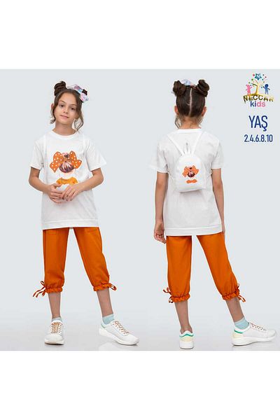 Amur Girl's T-Shirt Set & Bag Girl Printed 3 Pieces
