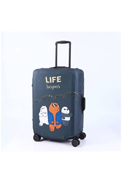 MG غلاف We Bare Bears قماشي لحقائب السفر - مقاس وسط 22-24" إنش