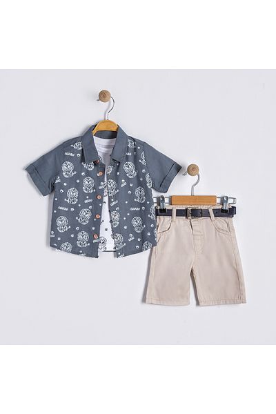 Bulut Baby Baby Boy-Child Summer, Holiday Shirt-T-Shirt-Shorts Set