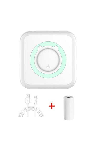 Choice طابعة جيب صغيرة محمولة خضراء بدون حبر، طابعة حرارية لاسلكية بتقنية بلوتوث للصور والإيصالات والملاحظات