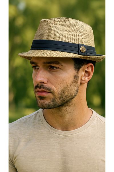 LAGRANZE Summer Straw Premium Jackson Fedora Men's Hat