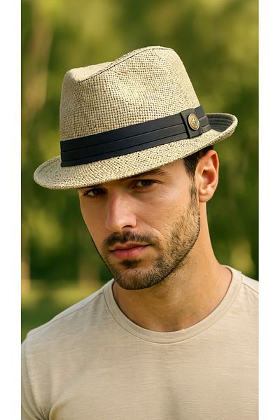 LAGRANZE Summer Straw Premium Jackson Fedora Men's Hat